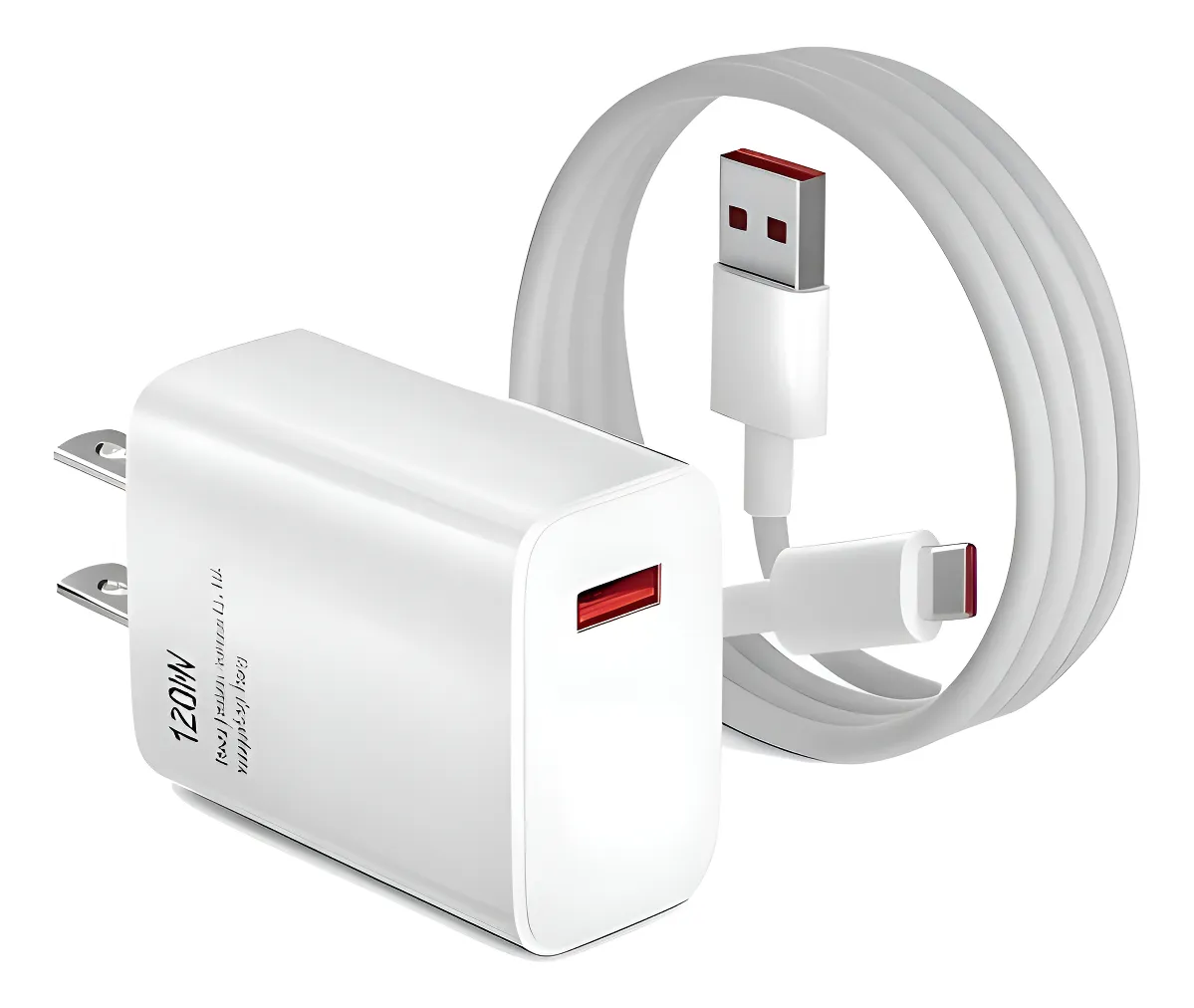 Turbo Cargador 120w Xiaomi Carga Rapida Usb A A C Blanco